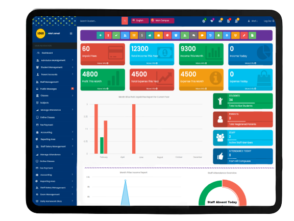 School Software Dashboard